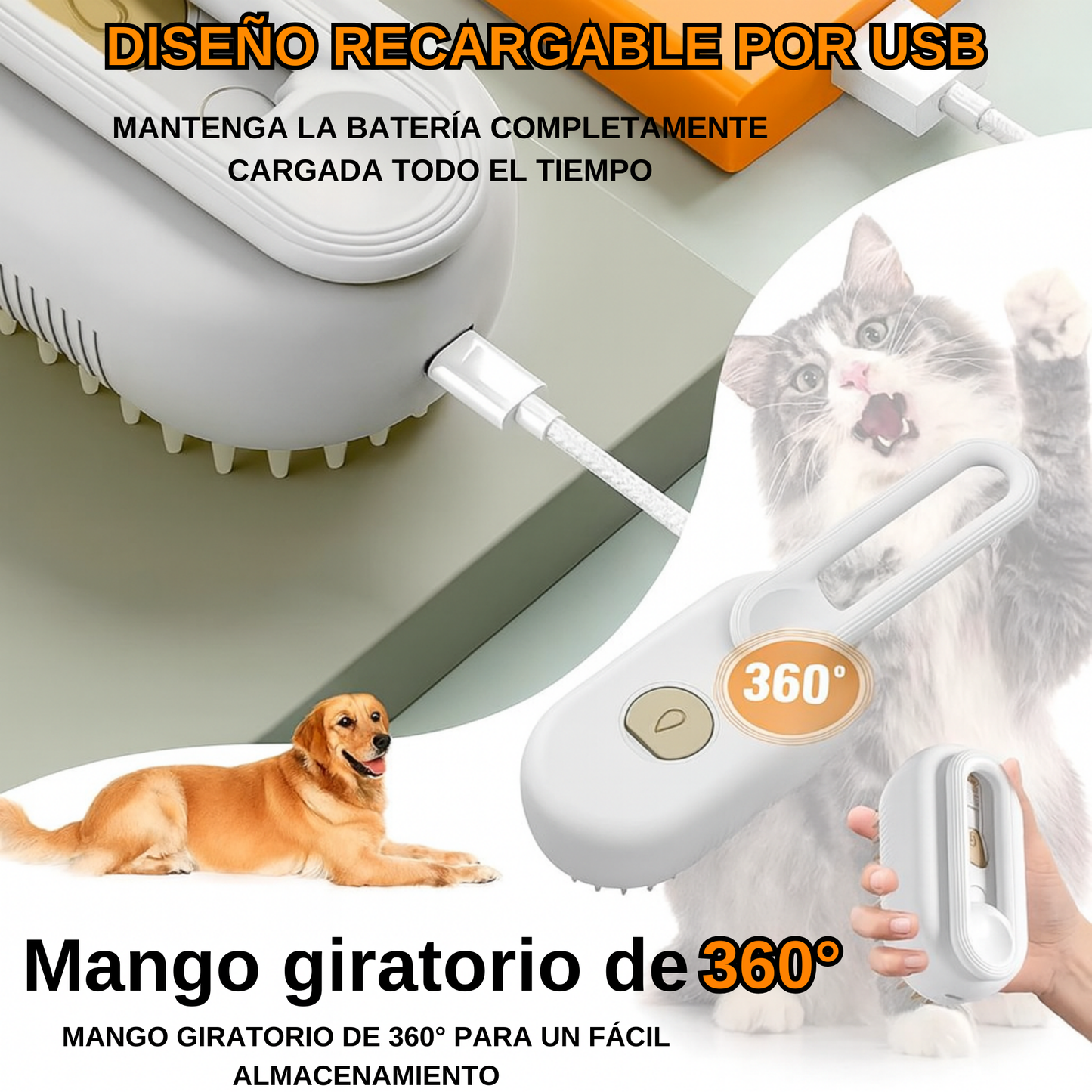 Cepillo de Vapor para Mascotas – Puffidu®